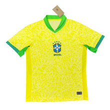 (M)Stagione 2425 Brasile Tuta sportiva a maniche corte ad asciugatura rapida Abbigliamento sportivo