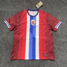 (XL)Stagione 2425 Norvegia Tuta sportiva a maniche corte ad asciugatura rapida e traspirante Tuta sportiva