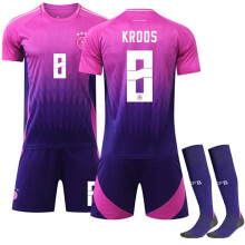 (M(172-175CM))Stagione 2425 Maglia da trasferta della Germania n. 8 Tuta sportiva Kroos Set Adulto Bambino