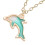 Dolphin Form Halskette Anhänger Halsdekoration 1