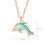 Dolphin Form Halskette Anhänger Halsdekoration 2