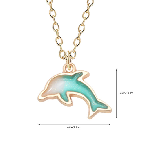Dolphin Form Halskette Anhänger Halsdekoration 1