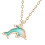 Dolphin Form Halskette Anhänger Halsdekoration 7