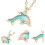 Dolphin Form Halskette Anhänger Halsdekoration 6
