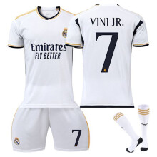 (10-11 anni) Tuta sportiva per bambini n. 7 Vinicius Fan Shirt Home Game Tuta per bambini e ragazzi