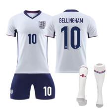 (24) Chándal deportivo para niños UEFA Euro 2024 Inglaterra Home Sport Kit Kids Bellingham NO.10 set
