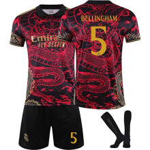 Tuta sportiva (L) Set, tuta sportiva Real Madrid NO. 5 Bellingham per ragazzi e ragazze, uniforme sportiva