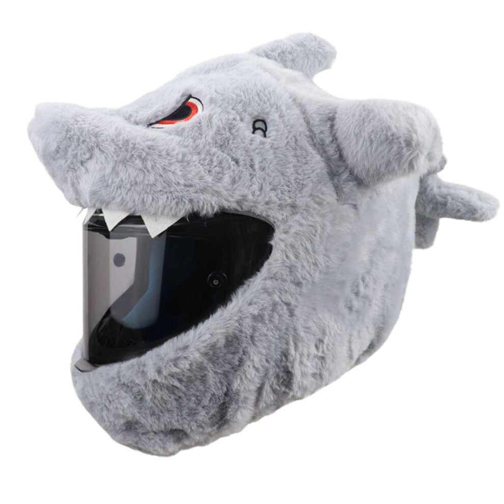 Motorcycle Helmet Cover Shark Shape Plush For Full Face Helmets Personalized Animal Plush Helmet Cover 9016109623096
