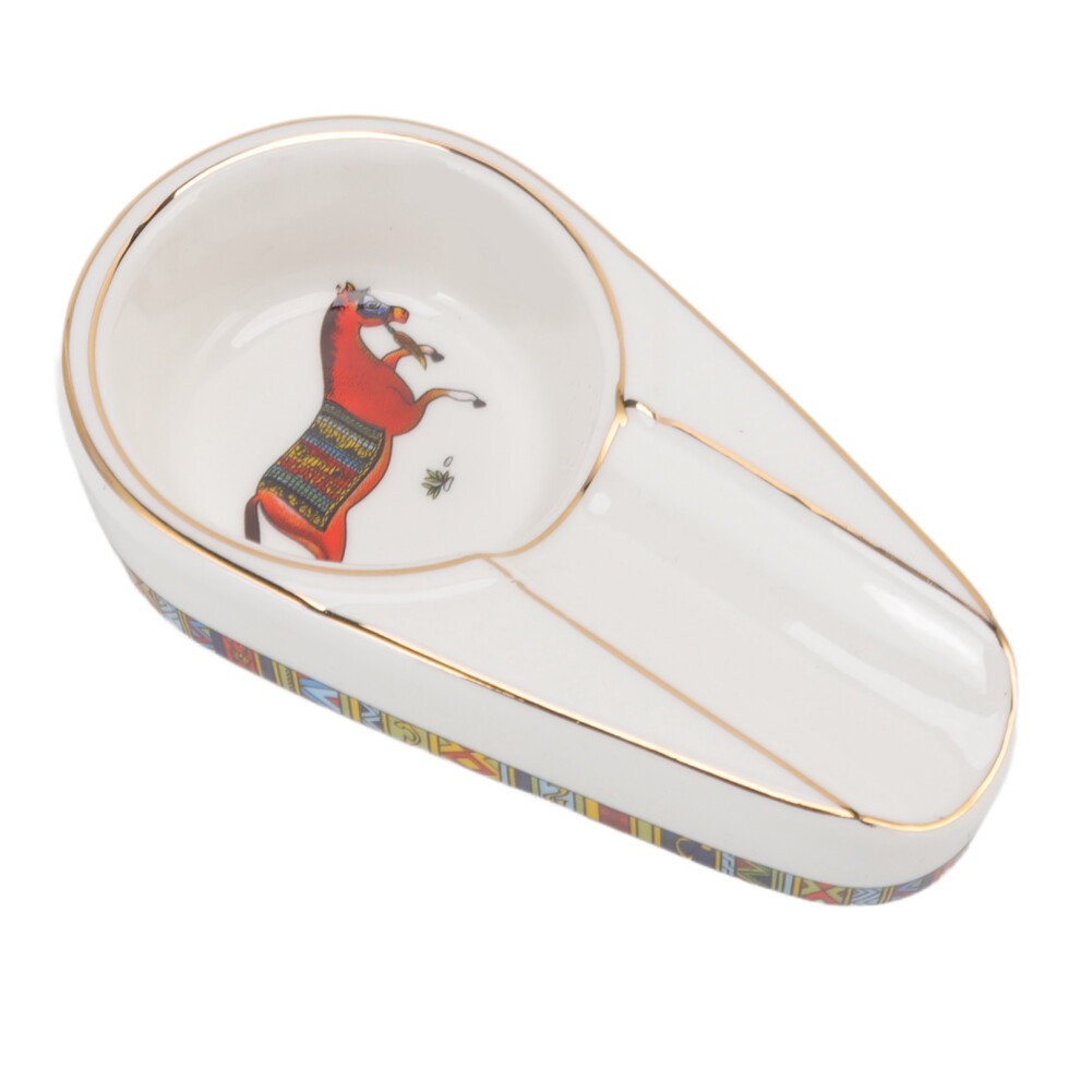Compact Ceramic Cigar Ashtray - Perfect For Desk Or Living Room Decor 8181354647560