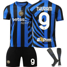(22)Set tuta sportiva, Internazionale Milano NO.9 Thuram tuta sportiva per ragazzi e ragazze, Kit sportivo