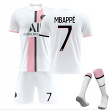(bambini 18 (100-110 cm)) kit sportivo maglia sportiva maglia da allenamento Mbappe nuovissimo bianco