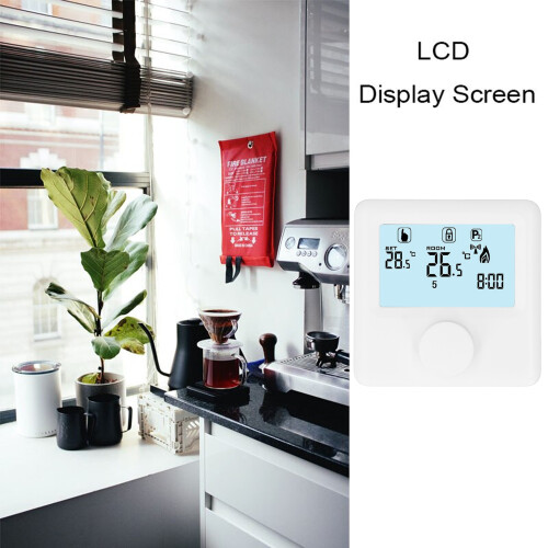 Digital LCD Temperature Controller 30-230VDC Programmable Thermostat White 2