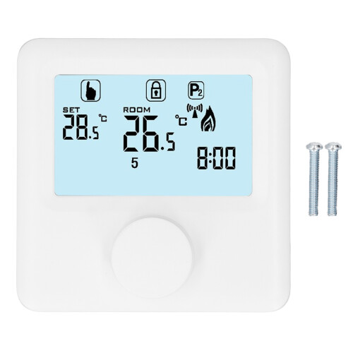 Digital LCD Temperature Controller 30-230VDC Programmable Thermostat White 1