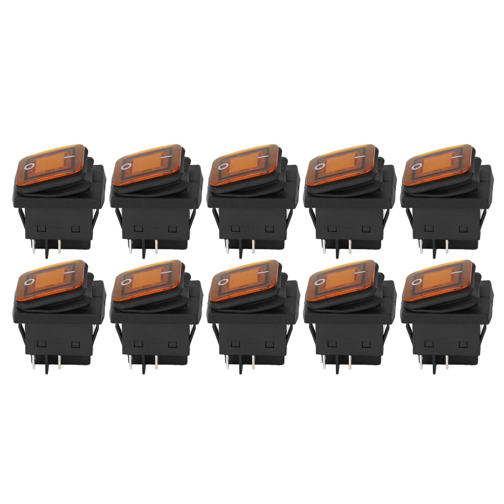 10Pcs 2-Position Rocker Switch 30A Ac 125/250V Waterproof Ip55 5091354648562