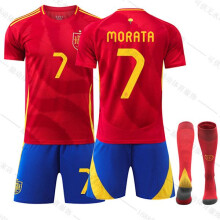 Tuta da ginnastica Spagna CE 2024 Home Bambini Adulto 9 Gavi 17 Williams 19 Yamal Tuta sportiva Set