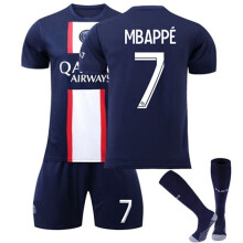 (bambini 20 (110-120 cm))set sportivo maglia sportiva Maglia da allenamento Mbappe Blu-FA2-Blu bambini