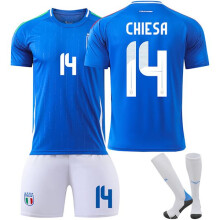Saldi estivi 25a stagione Italia Home Blu N. 14 Chiesa Maglia sportiva per bambini e adulti N. 14 Chiesa
