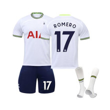 Camiseta local del Tottenham Hotspur 2022/23 Romero n. 17, kit de 3 piezas para niños y adultos (talla
