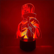 Lámpara de noche de anime Uchiha Itachi 3D con ilusión para niños - Lámpara LED acrílica táctil de 7