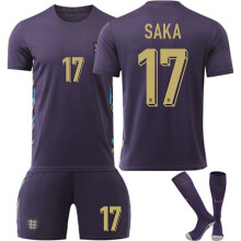 (24)UEFA Euro 2024 Inghilterra Away Kit Kids sport Shirt No. 17 SAY 24
