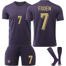 (L)UEFA Euro 2024 England Auswärtstrikot Kinder-Sporttrikot Nr. 7 FODEN L