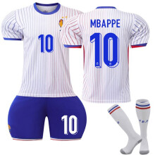 (26)Tuta sportiva da trasferta per bambini, taglia 10, Francia, UEFA Euro 2024 Mbappe 26