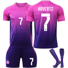 (20)Chaqueta deportiva para niños de la UEFA Euro 2024 Alemania visitante con calcetines N.º 7 HAVERTZ
