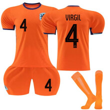 (28)UEFA Euro 2024 Olanda Home Maglia sportiva per bambini n. 4 Virgil 28