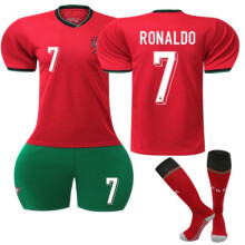 (28)UEFA Euro 2024 Portogallo Bambini e Adulti Maglia sportiva n. 7 Ronaldo Home Home 28