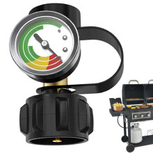 Propane Gauge Level Indicator 5-40Lb Tank Pressure Meter QCC1 Type 1 Connection Leak Detector For Fire Pit RV Grills Camping Stoves Burners