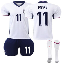 (26) UEFA Europameisterschaft 2024 England Heimtrikot für Kinder, Sportnummer 11, Größe 26