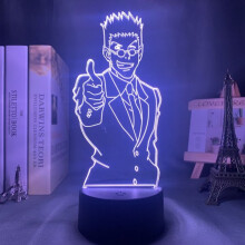 Wekity 3D-Illusions-Nachtlicht, Anime-Figur, Schreibtischlampe, USB-betrieben, 7 Farben, LED-Lampe mit
