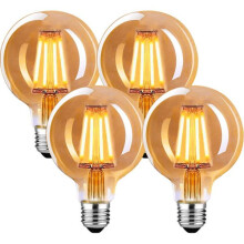 Vintage E27 LED-Lampe, dimmbar, 4 W, G80, warmweiß (2700 K), ideal für Vintage-Fans – 4er-Pack
