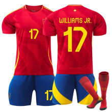 (Kindergröße 24 (130-140 cm)) Williams JR. 17 Spanien EG Heimtrikot Neueste Sport-Trainingsanzüge für