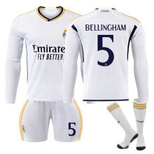 (22) Winter 2023-2024 Real Madrid Heim-Sportanzug für Erwachsene und Kinder Nr. 5 Bellingham 22