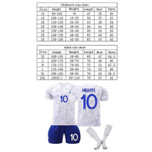 Chándal deportivo Mbappé #10 de la Copa del Mundo Chándal de la selección francesa 22 niños