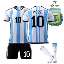 Maillot de sport 3 étoiles de Messi, champion du monde argentin, numéro 10. MessiQD