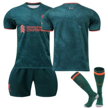 XJ-22-23 Liverpool 2 Auswärtstrikot Grün Nr. 11 Salah Trikot 66 Arnold 4 Van Dijk Sporttrikot Keine