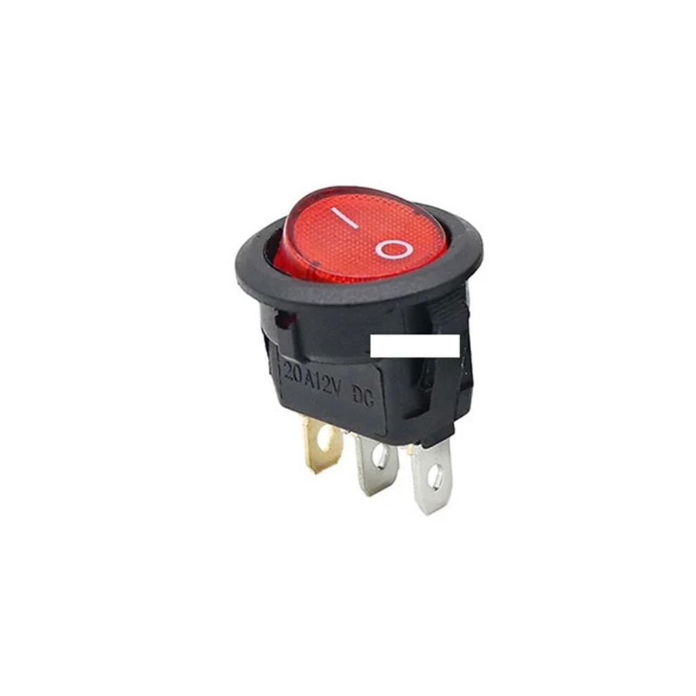 Toggle Switch 4-Pack Round Rocker 3-Pin On/Off 12V/220V Spst Led Indicator Car And Boat Square Red 9016109624017