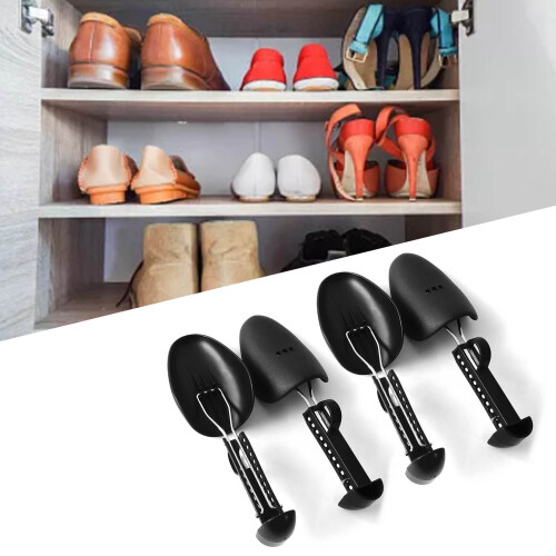 Adjustable Shoe Tree 4PCS 25-30cm Black Iron Plastic Shoe Stretcher 2