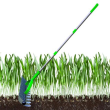 Lawn Aerator Scarifier - Manual Spiked Aerator Tool, 1.7m Handle, Moss Removal and Soil Scarification