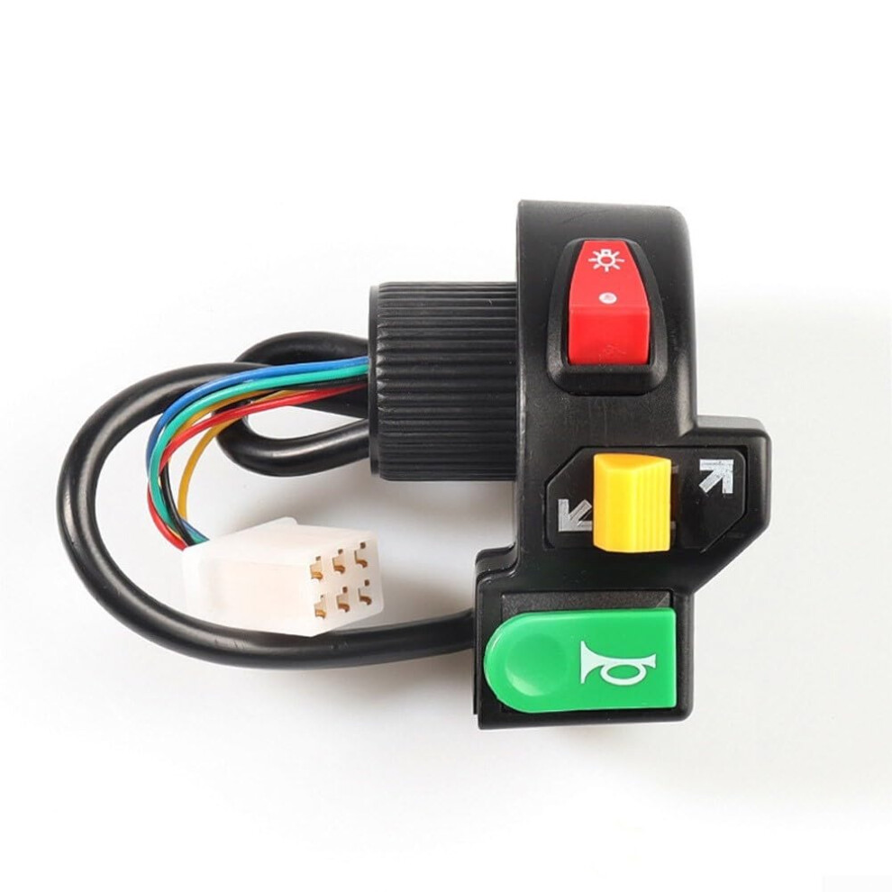 Electric Bicycle Scooter Ebike Switch Button For And Turn Signal, 22.5Mm Compatibility Light 9354506519193