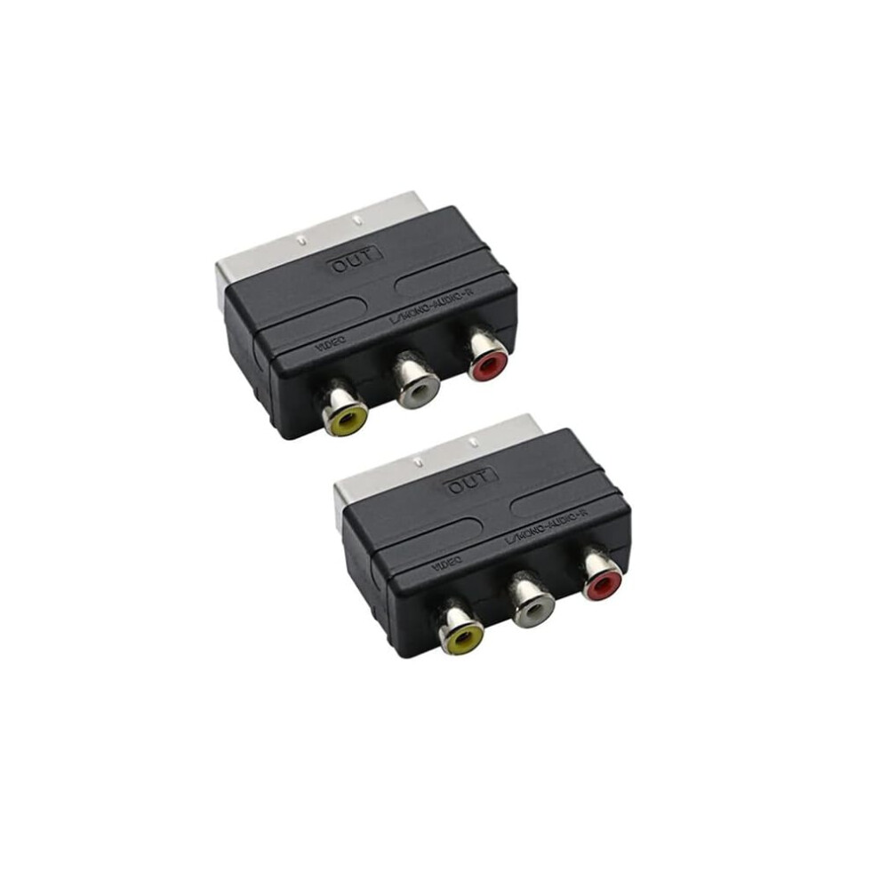 Scart Adapter Converter Av Plug Switcher 3Rca Scart To Av For Ps4 Tv Dvd 2 Pieces 9084446598261