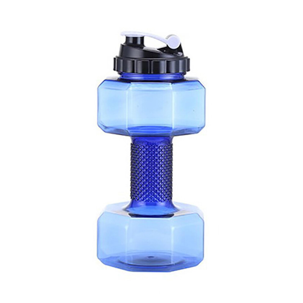 2.2L Dumbbell Shaped Kettle Sport Water Bottle Blue For Fitness And Cycling Creative Summer Drinks