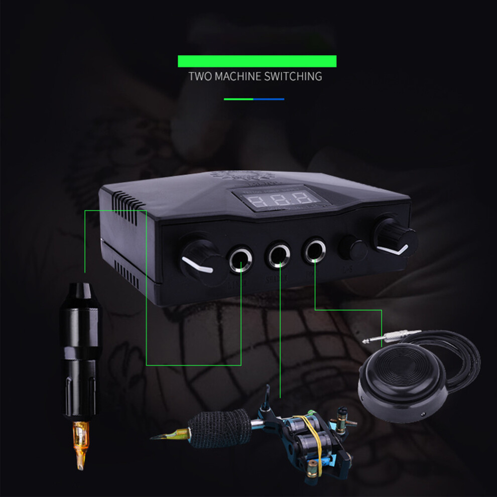 Mini Display Tattoo Power Supply ABS Housing 12V 2A for Tattoo Gun