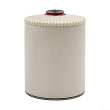 Outdoor Gas Canister Cover Faux Leather Durable 450ml Beige Handcrafted Retro Style For Camping And Hiking