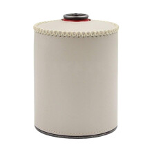 Faux Leather Gas Canister Cover Outdoor Use Retro Design Breathable Material Beige 450ml Protects From Overheating