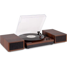 Fenton RP165D Vinyl Record Player with Speakers, Bluetooth Turntable Stereo System