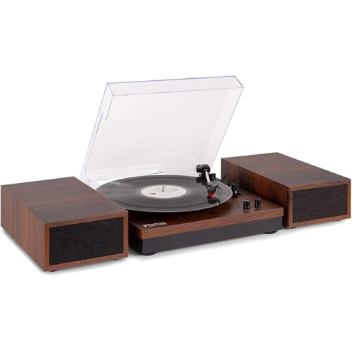 Fenton RP165D Vinyl Record Player with Speakers, Bluetooth Turntable Stereo System