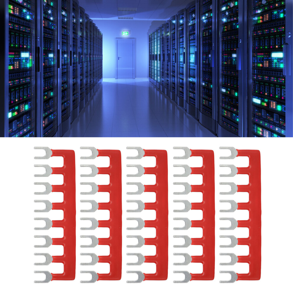 10Pcs Fork Terminal Strips 400V 15A For Appliances And Wiring Red 4921354661869